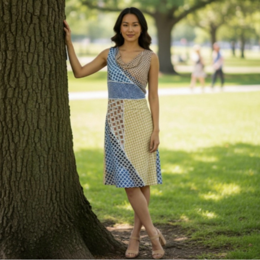 Taylor Sleeveless Abstract Dress Size 10